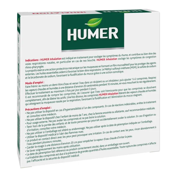Humer Inhalation comprimés effervescents