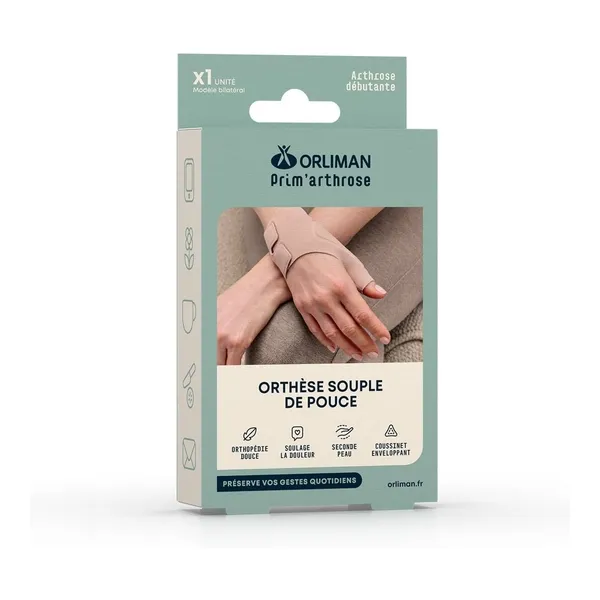 Orthèse souple de pouce Orliman Prim'arthrose