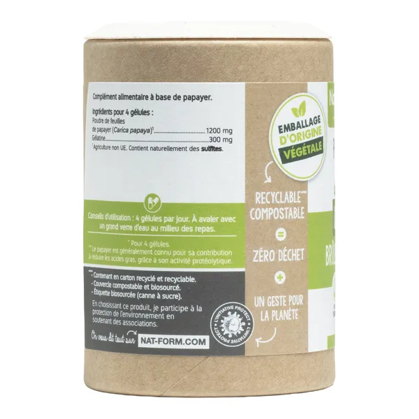 Nat et Form Ecoresponsable papaye gélules