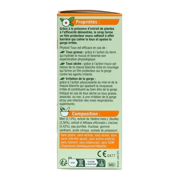 Phytoxil sirop toux sèche et grasse