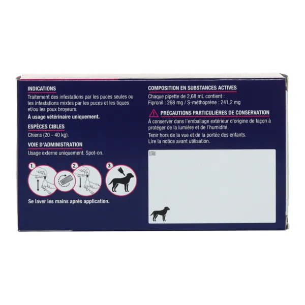 Fipronil S-Méthoprène Chien pipettes anti puce