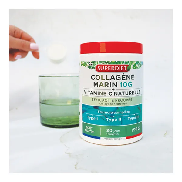 Super Diet Collagène marin 10 g + Vitamine C poudre