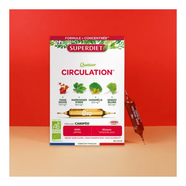 Super Diet Quatuor Circulation Bio ampoules
