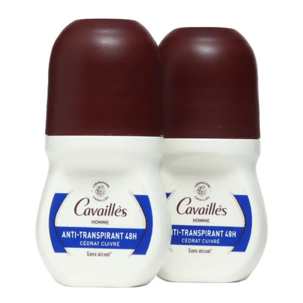 Cavaillès Homme déodorant 48h anti transpirant Cédrat cuivré