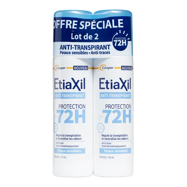 Etiaxil anti transpirant 72h Peaux sensibles spray