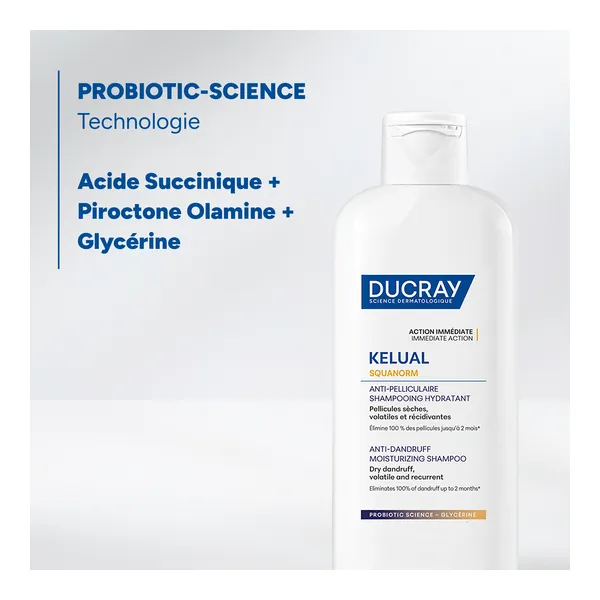 Ducray Kelual Squanorm Shampooing Pellicules sèches