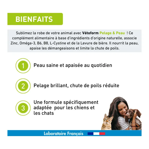 Vetoform pelage et peau