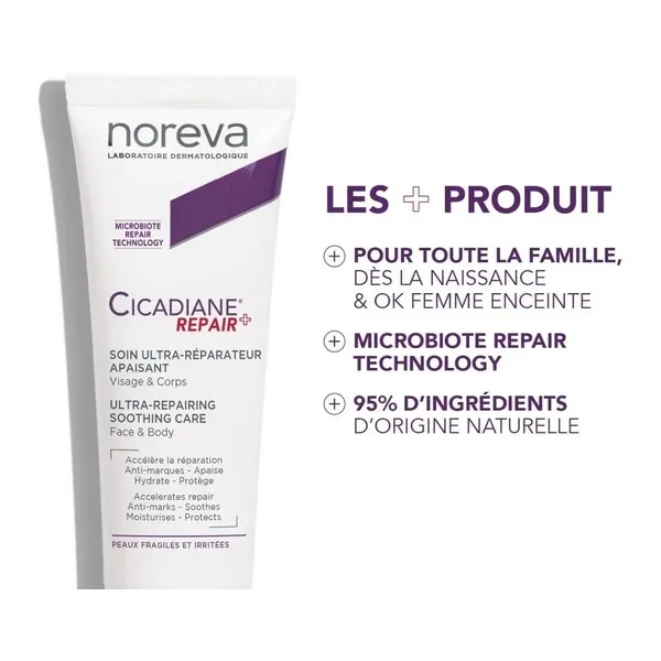 Noreva Cicadiane Repair+ Crème réparatrice apaisante