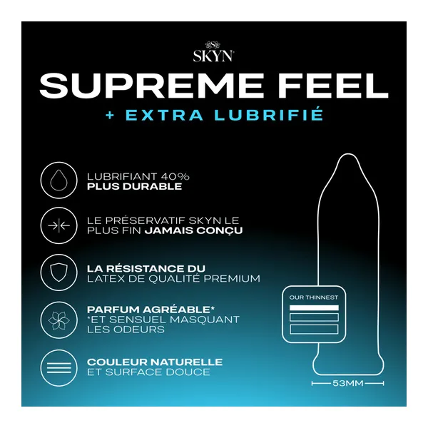 Manix Skyn Supreme Feel Extra lubrifié préservatifs sans latex