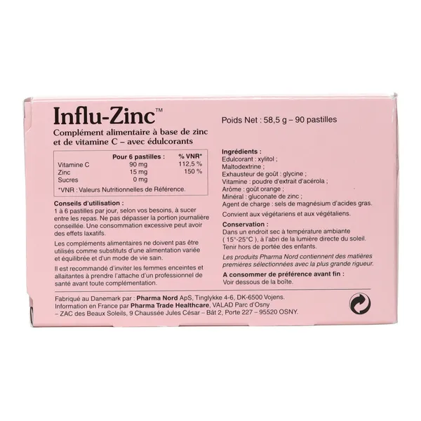 Influ Zinc pastilles