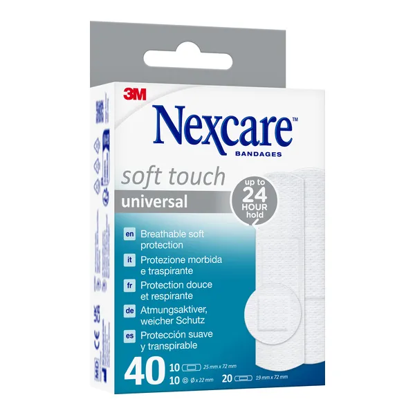 Nexcare Soft Touch pansement prédécoupé universel