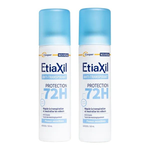 Etiaxil anti transpirant 72h Peaux sensibles spray