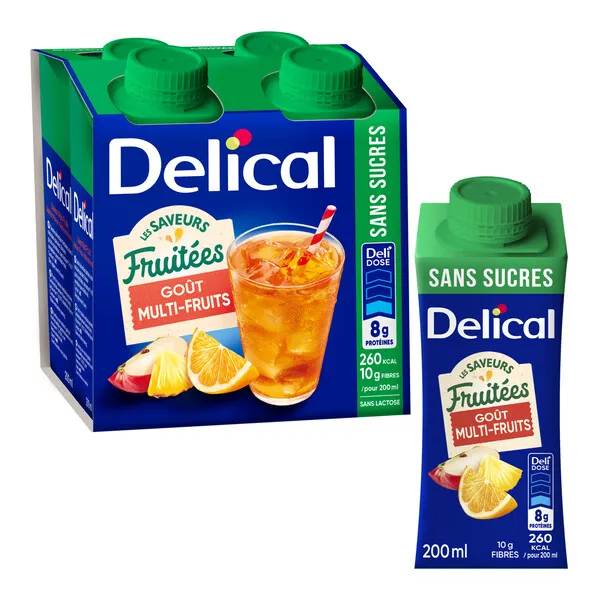 Delical boisson sans sucres fruitées