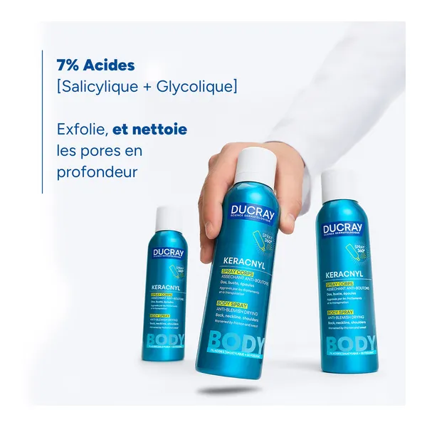 Ducray Keracnyl Spray corps asséchant anti boutons