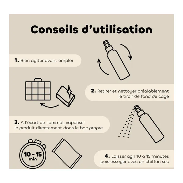 Spray assainissant cage rongeur Biovetol