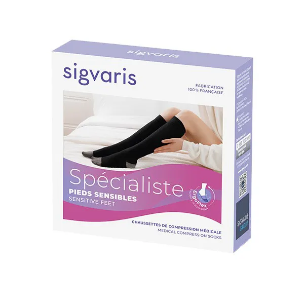 Sigvaris Spécialiste Pieds sensibles Chaussettes de Contention Femme Classe 2