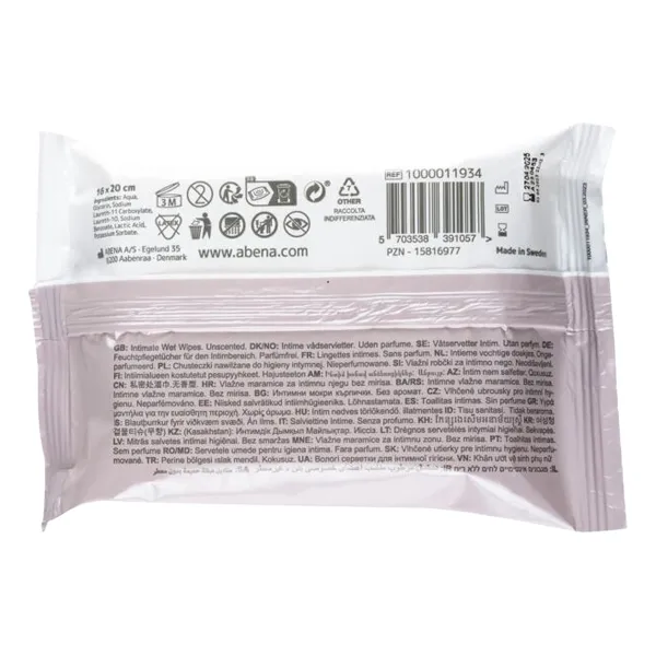 Abena lingettes intimes imprégnées