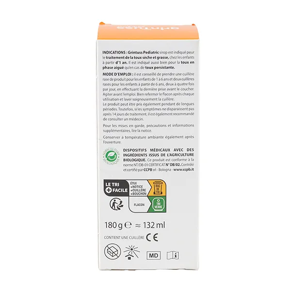 Aboca GrinTuss Pediatric Sirop Toux sèche et grasse