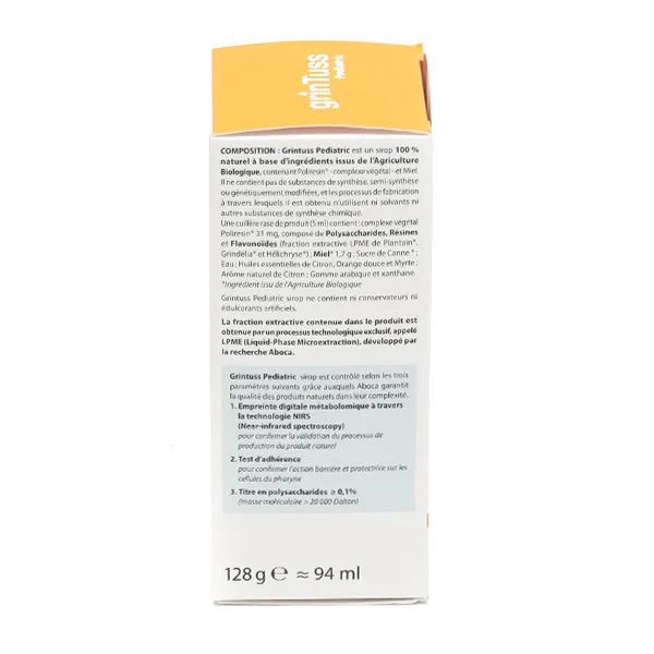 Aboca GrinTuss Pediatric Sirop Toux sèche et grasse