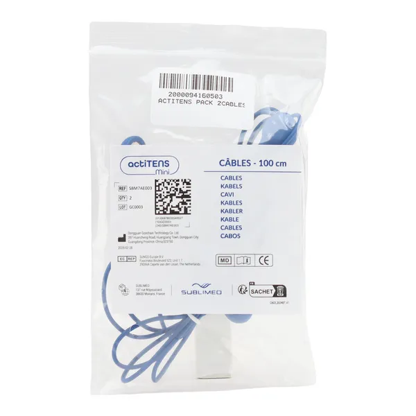 ActiTENS Mini Pack de 2 câbles pour neurostimulateur