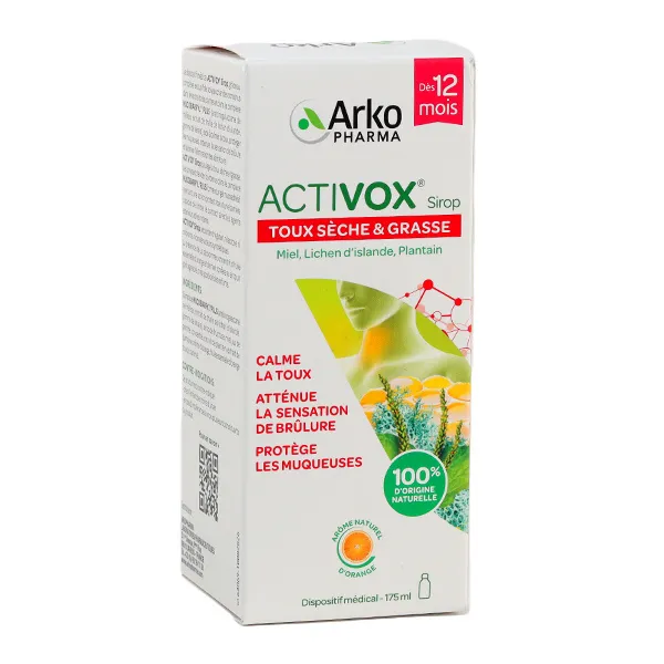 Activox sirop toux sèche et grasse