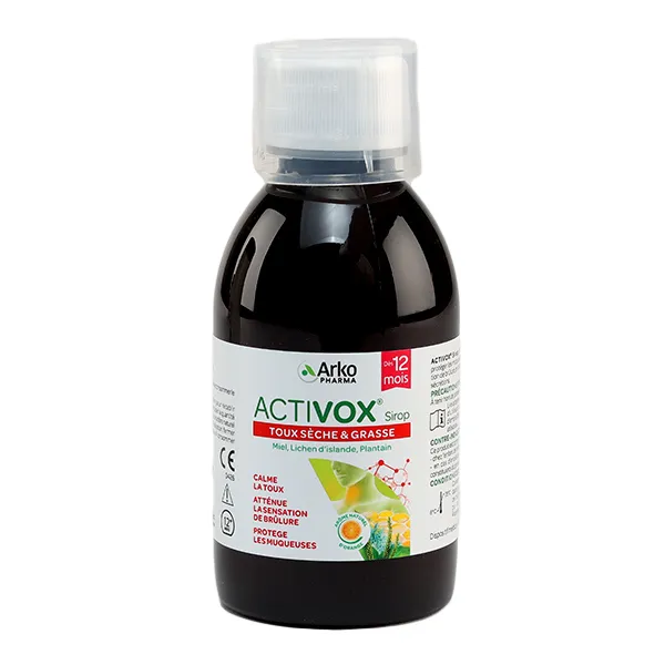 Activox sirop toux sèche et grasse