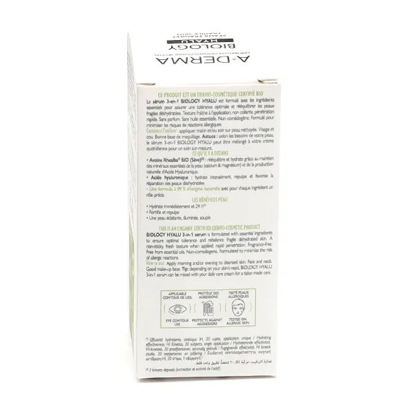 A Derma Biology Hyalu Sérum 3 en 1 Bio