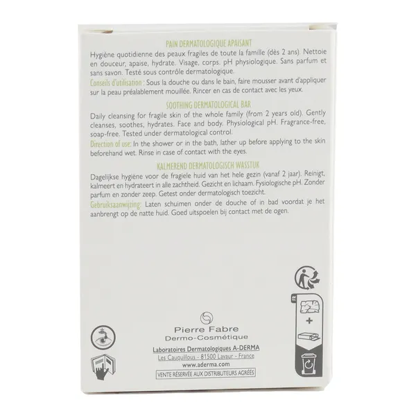 A Derma pain dermatologique apaisant