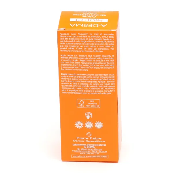 A Derma Protect crème solaire SPF 50+