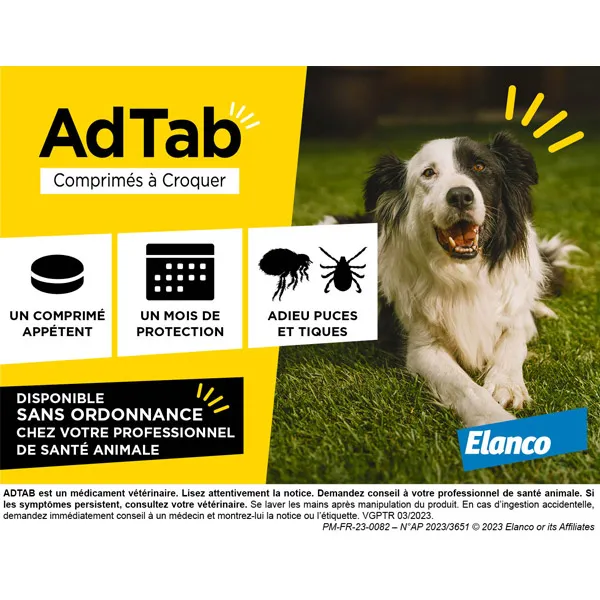 AdTab Chien comprimé anti puces