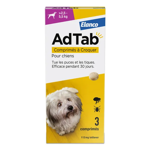 AdTab Chien comprimé anti puces