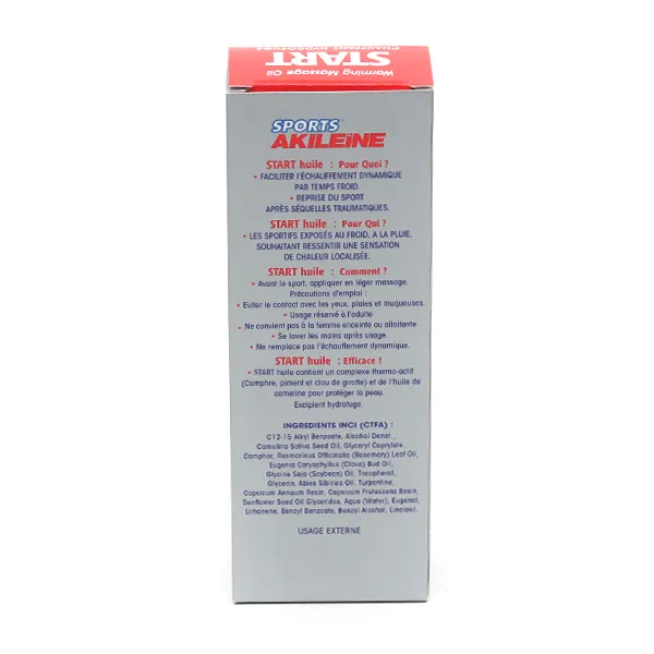 Sports Akileïne Start huile chauffante hydrofuge