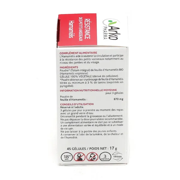 Arkogélules hamamélis Bio gélules