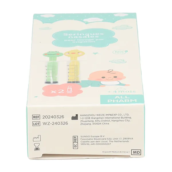 Seringues nasales pour bébé motif animaux