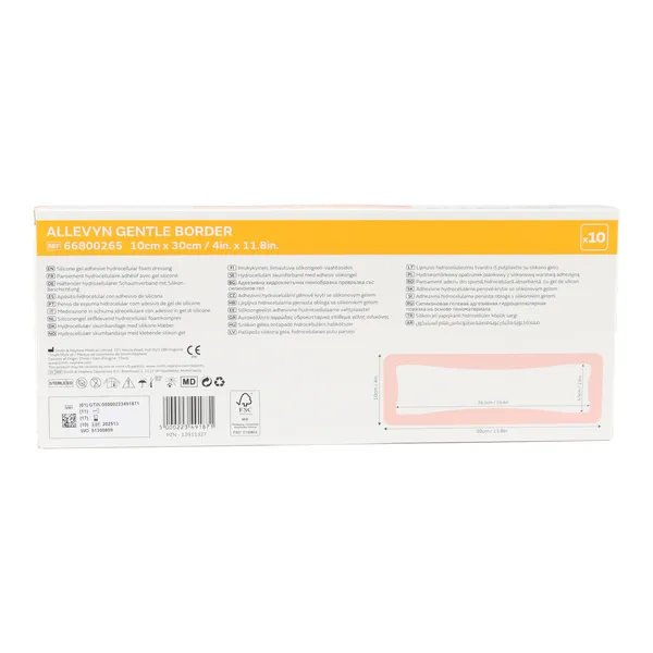 Allevyn Gentle Border Rectangle pansement adhésif siliconé