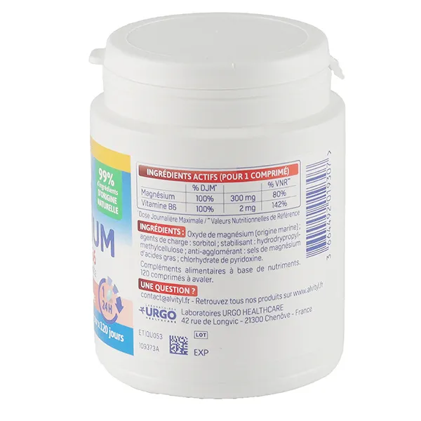 Alvityl Magnésium vitamine B6 comprimés