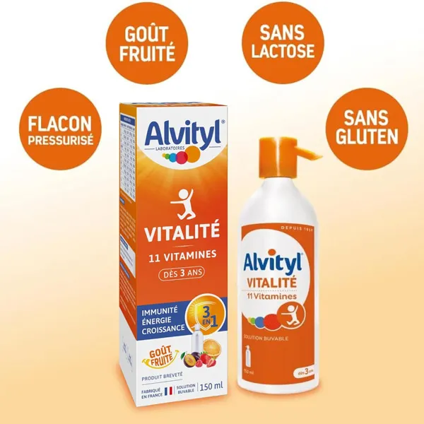 Alvityl Vitalité sirop multivitaminé