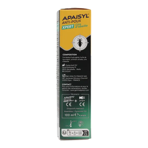 Apaisyl Xpert Cire d'abeille lotion anti-poux et lentes