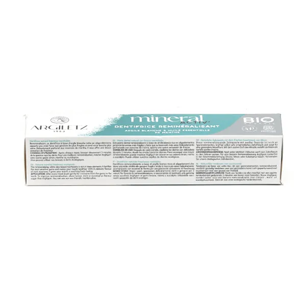 Argiletz Dentifrice reminéralisant Mineral Activ Menthe bio