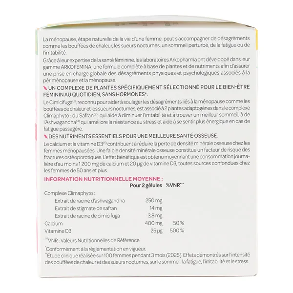 Arkofemina Confort ménopause gélules