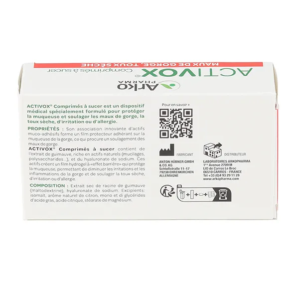 Activox citron comprimés à sucer