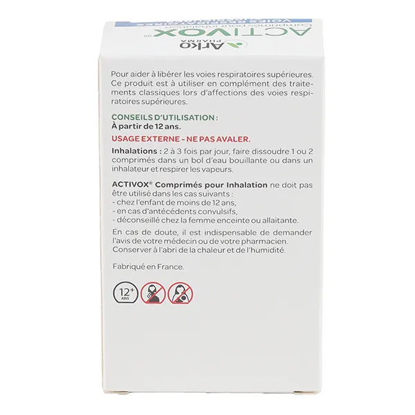 Activox Inhalation comprimés