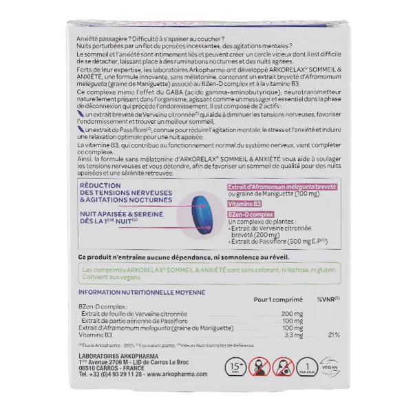 Arkorelax Sommeil et Anxiété comprimés