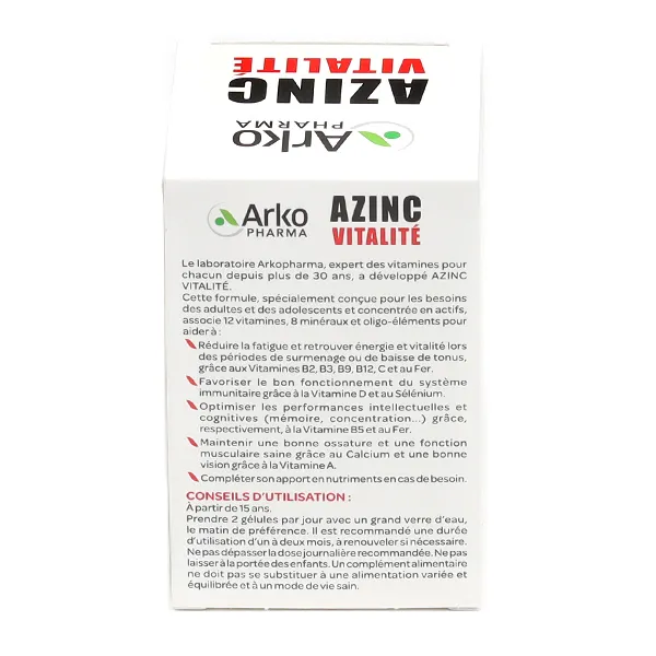 Azinc Vitalité gélules multivitamines