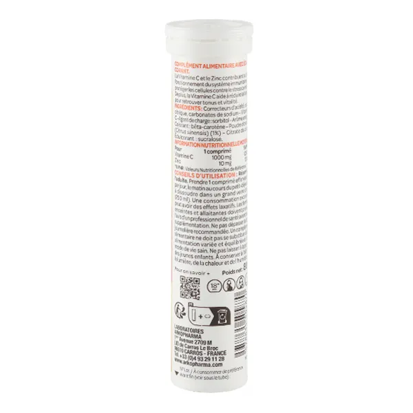 Azinc Vit C 1000 mg + Zinc comprimés effervescents