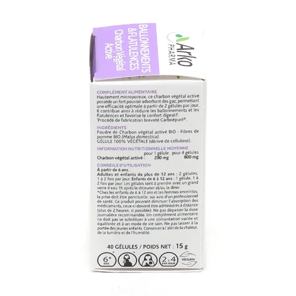 Arkogélules Charbon végétal activé Bio