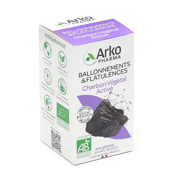 Arkogélules Charbon végétal activé Bio