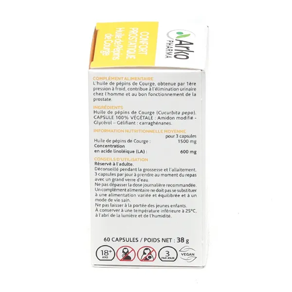 Arkogélules huile de pépins de courge capsules