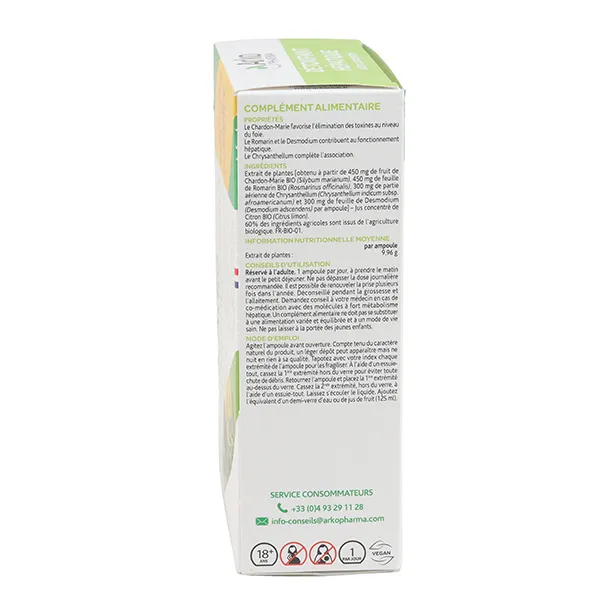 Arkofluides Détoxifiant hépatique ampoules