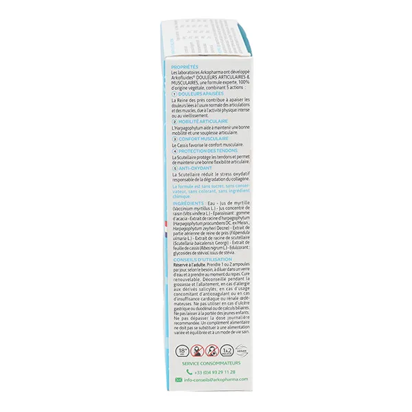 Arkofluides Douleurs articulaires et musculaires ampoules